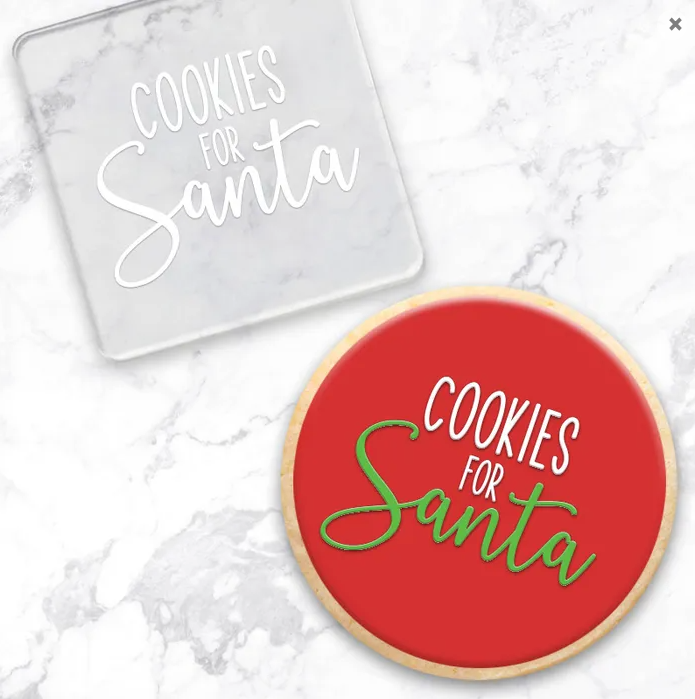Christmas Themed Debosser Fondant Cookie Impression Santa Wreath Reindeer