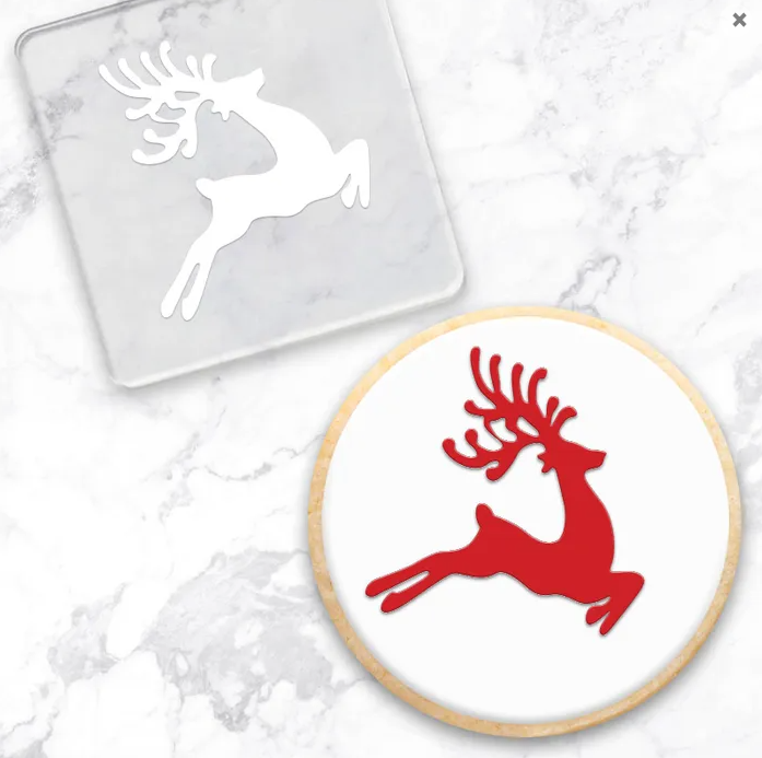 Christmas Themed Debosser Fondant Cookie Impression Santa Wreath Reindeer