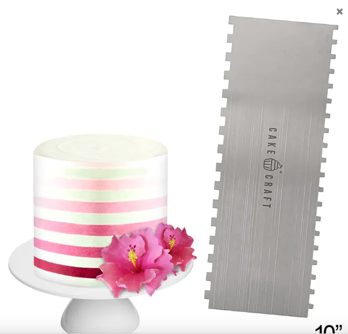 10" Buttercream Comb - Double Sided Stripes (THICK or THIN)
