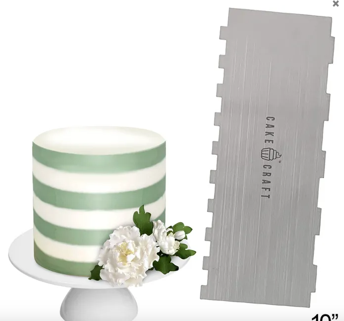 10" Buttercream Comb - Double Sided Stripes (THICK or THIN)