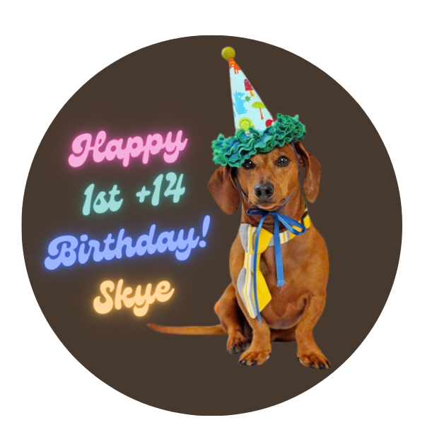 CUSTOM Edible Printed Cake Topper - ROUND Personalised