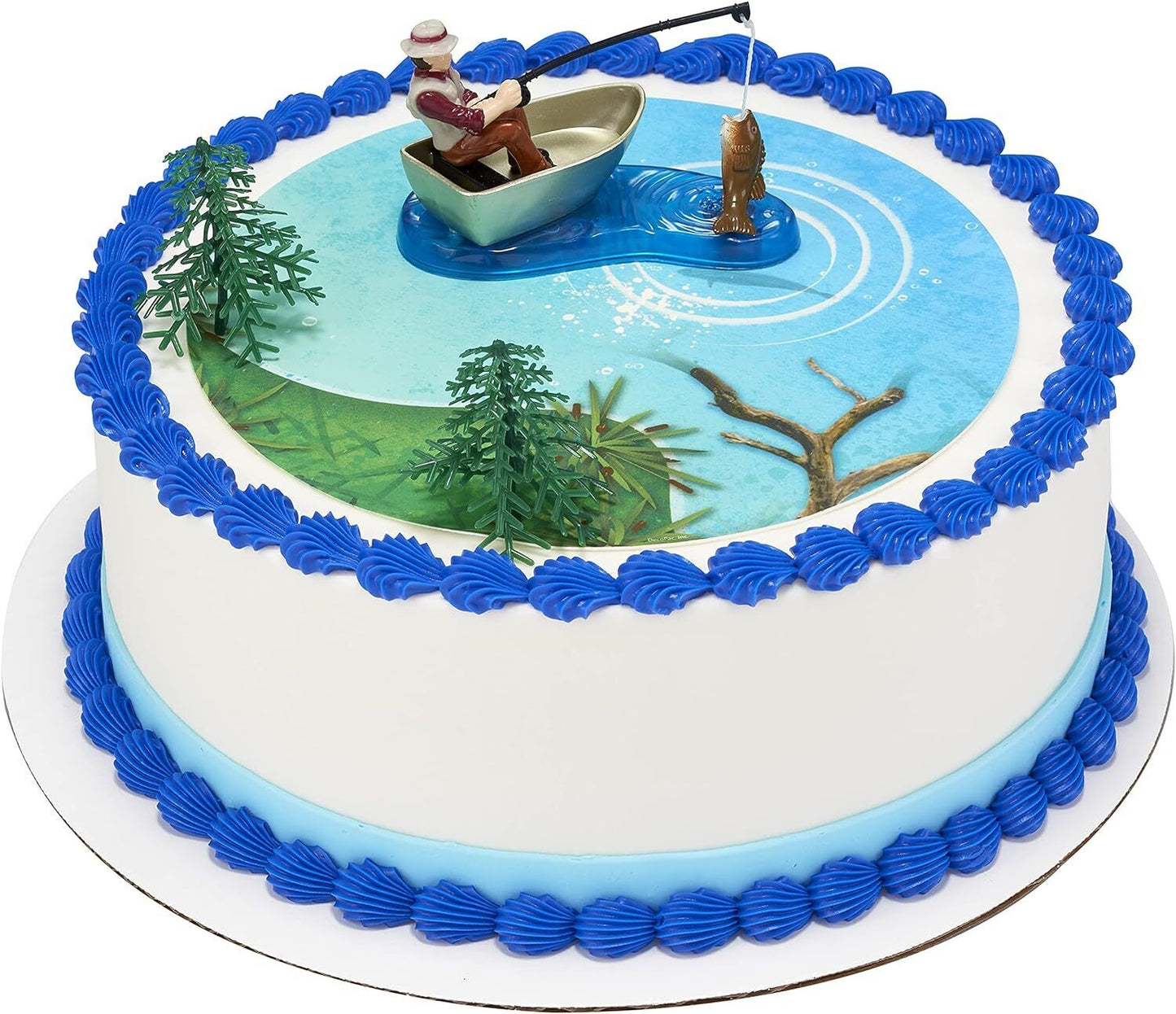 Fisherman Plastic Cake Topper Set