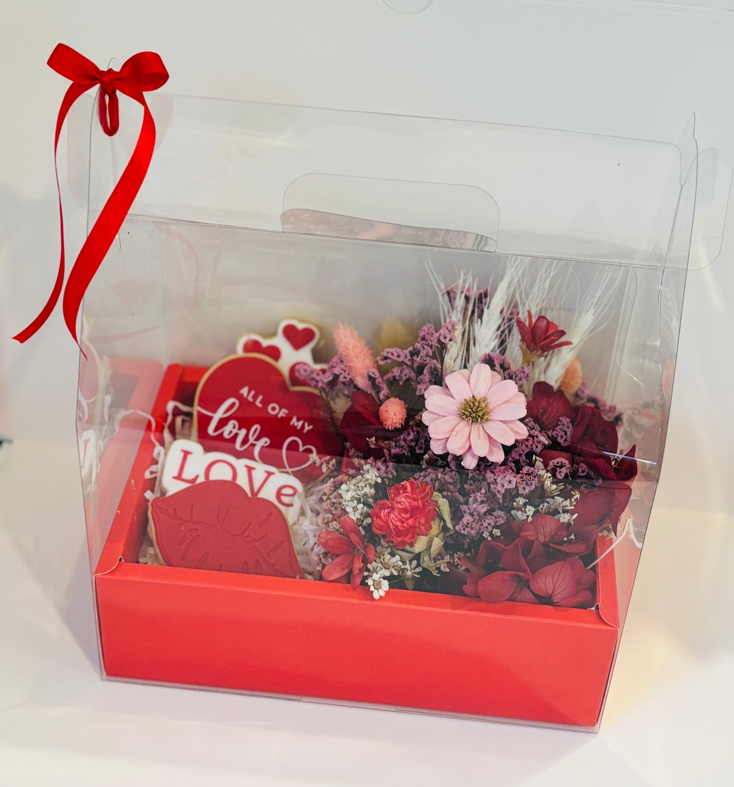Valentines Sugar Cookie & Flowers Box