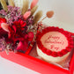 Valentines Mini Cake & Flowers Box