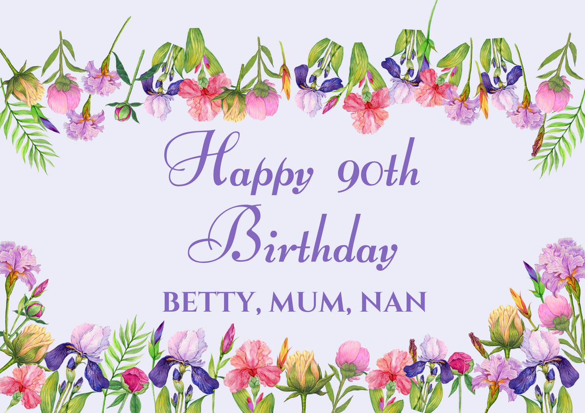CUSTOM Edible Printed Cake Topper - RECTANGLE Personalised – Cup Cakerie