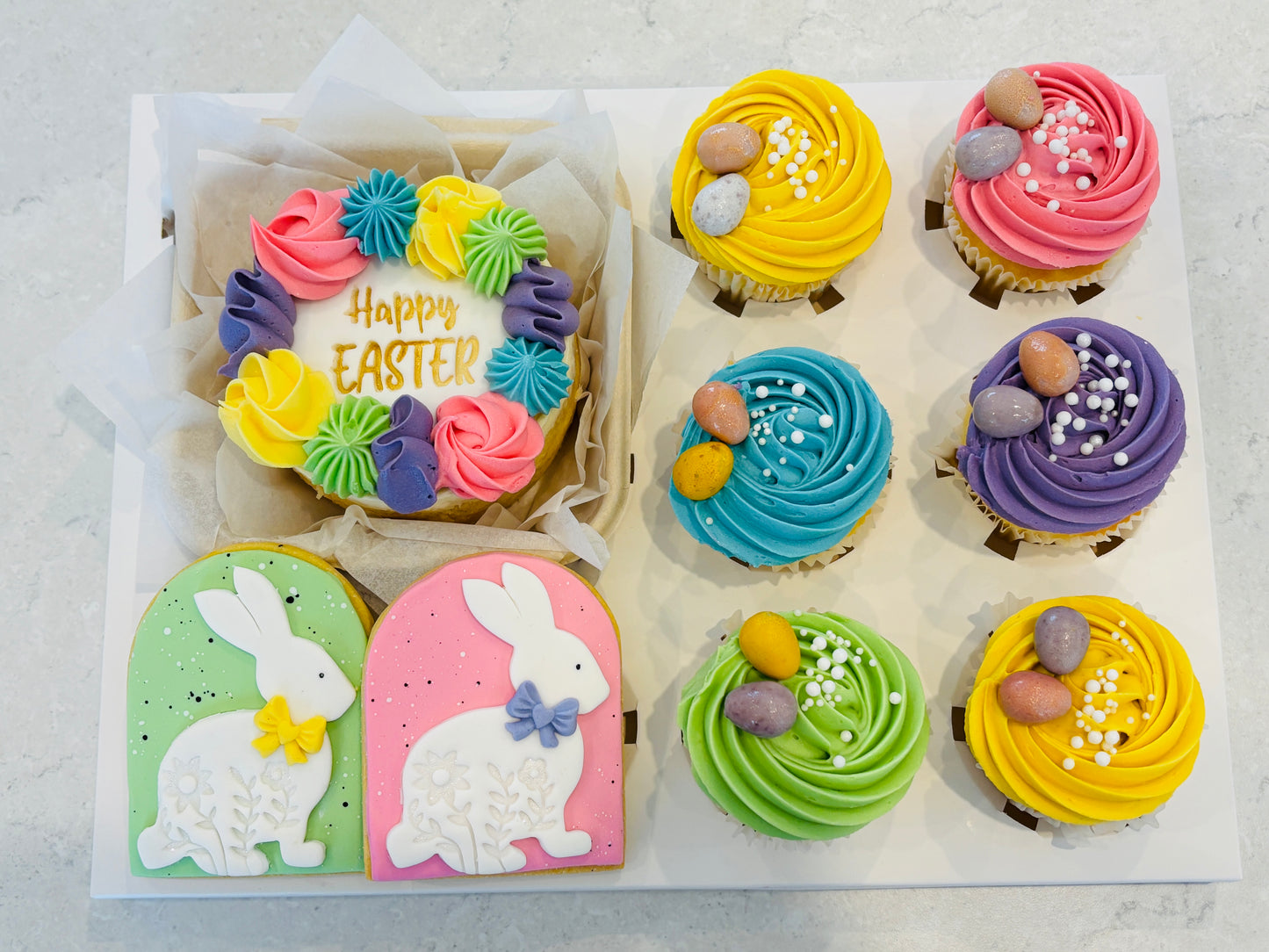 Easter Bento Box - Mini Cake, Cupcakes & Cookies